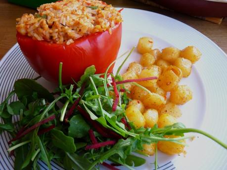 Tempeh Stuffed Bell Peppers