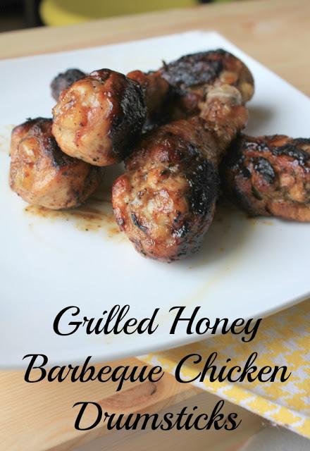 Grilled Honey Barbeque Chicken Drumsticks #VIVACleansLikeCloth #ad