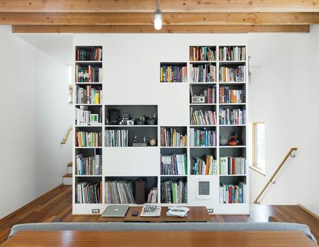 organized book shelving for living room