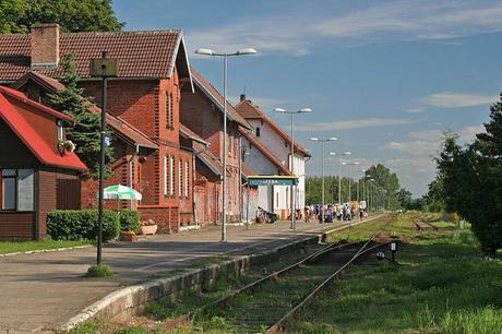English: Train station in Łeba.