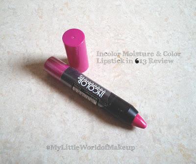 Incolor cosmetics 2 in 1 Moisture & Color Lipstick in 613 Review & Swatches!