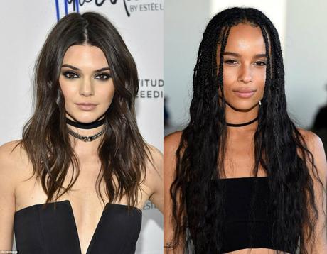 zoe kravitz kendall jenner choker necklace summer trends 2016