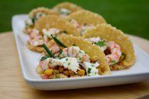 The Jetty's Straddy king prawn taco, avocado, sweet corn, tomato and coriander salsa.