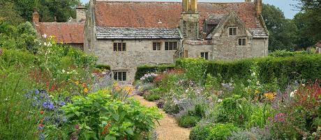 Summer flowers and plants in the gardens at Mottistone, Isle of Wight