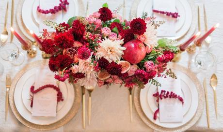 Elegant Berry & Gold Wedding Inspiration