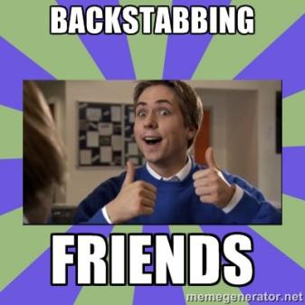 back stabbing