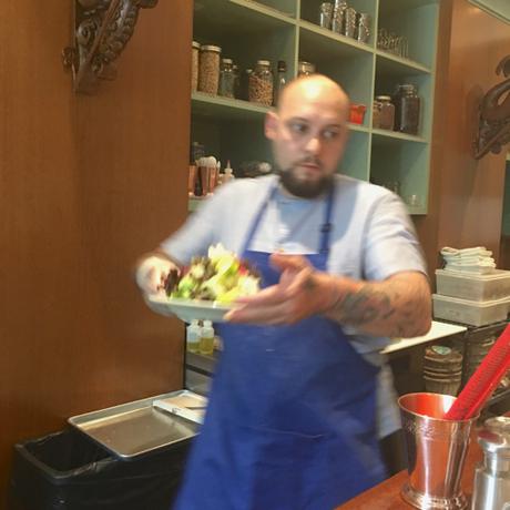 Chef Kyle Serves A Salad At Saltie Girl In Boston