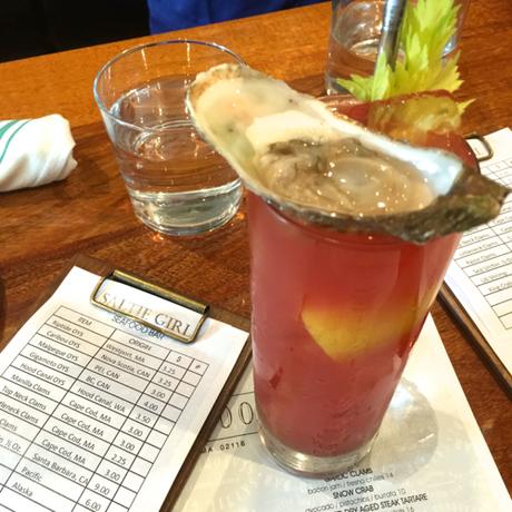 Boston Bar Saltie Girl Serves Bloody Marys With An Oyster