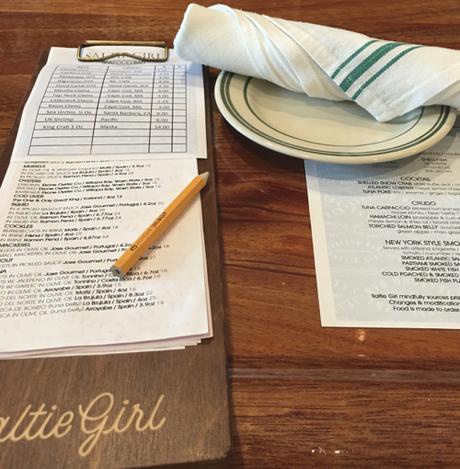 Tinned Fish Clipboard Menu New Boston Dining Experience Saltie Girl