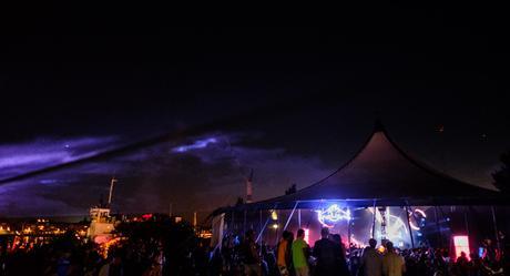 A look at the tent from the outside on a lovely, very warm Danish summer night.