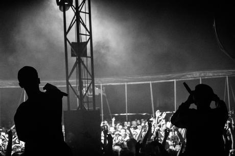 Yung Lean and an excited crowd (and not so exciting tent pole, arrghhh)