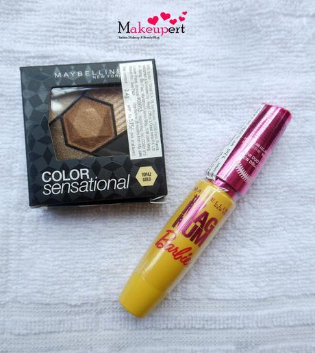 Maybelline Color Sensational 3D Eyeshadow Quint Topaz Gold // Review, Swatches, EOTD