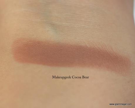 Makeupgeek Cocoa Bear review and swatches