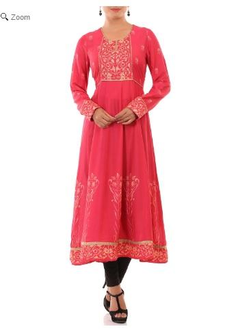 Red Kalidar Viscose Kurtha, Rangriti, Online Shopping Portal for Women, Ethinic Wear, Indian Wear