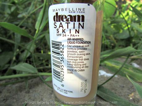 Maybelline New York Dream Satin Skin Foundation review, Maybelline Foundation for dry skin, Satin Finish Foundations, Dream Satin Skin, Indian Beauty Blogger, Review, Indian Makeup Blogger