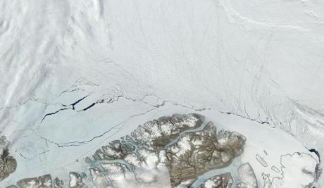 This is What A Fossil Fuel Dystopia Looks Like — The Arctic Sea Ice is Breaking Up North of Greenland in June