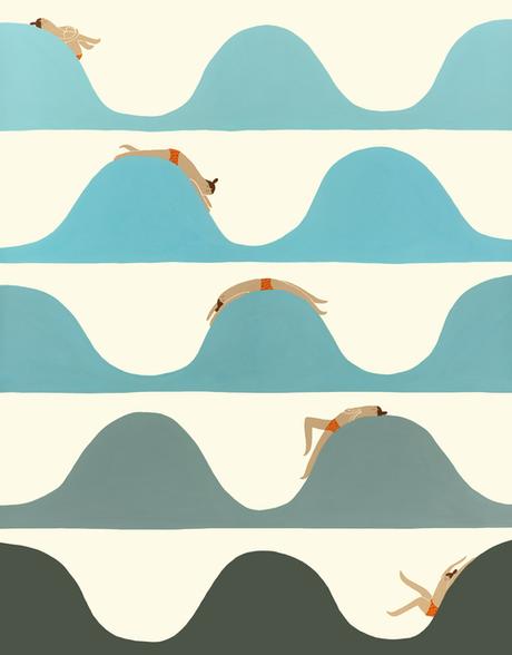 Ocean Wave Illustration Laura Berger