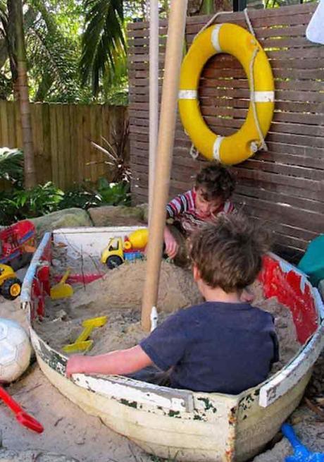 Rowing Boat Transformed Into a Sand Pit