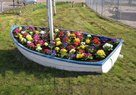 Rowing Boat Transformed Into a Planter