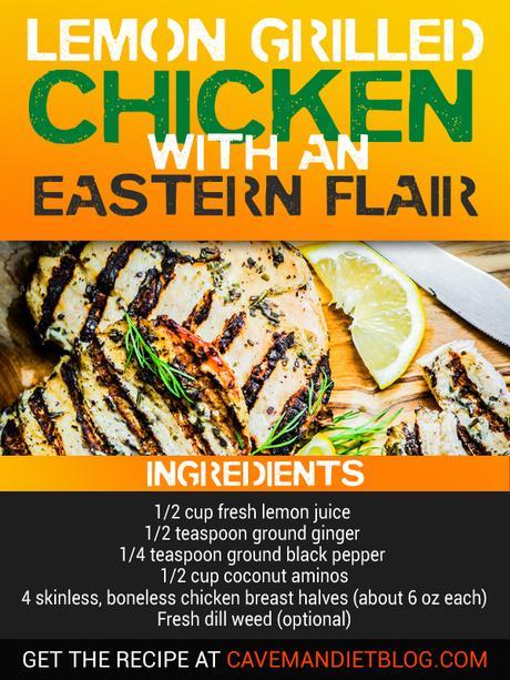 Lemon Grilled Chicken with an Eastern Flair Image with Ingredients