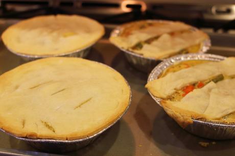 Chicken Pot Pie out of the oven