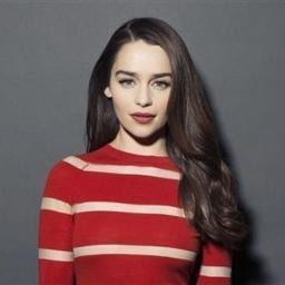 Emilia Clarke with red dress