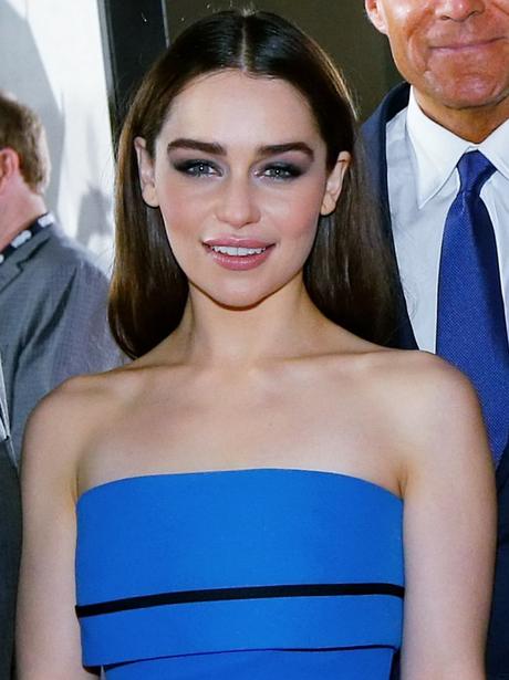Emilia Clarke blue dress