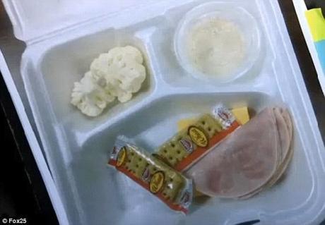 An example of Michelle Obama's mandated school lunches