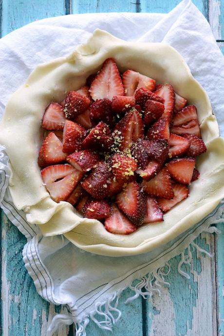 strawberry custard pie