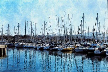 Hendaye Harbour, France (Digital paintings)