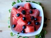 Easy Patriotic Salad: Watermelon Blueberry Salad