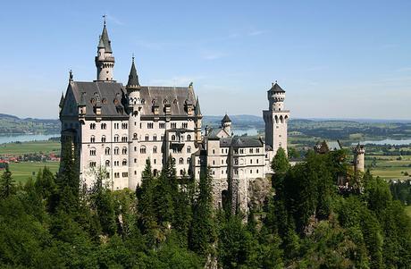 Castle Neuschwanstein at Schwangau, Bavaria, G...