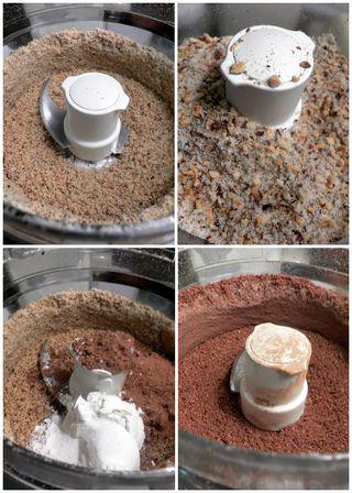 Chocolate Hazelnut Pave Cake - Flour mix collage