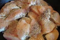 Recipe for Rosemary Chicken and Smoked Ham with Cheese Fondue Topping