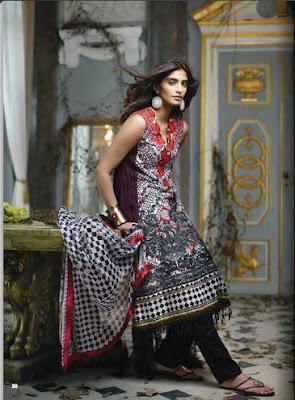 Sonam Kapoor Embroidered Lawn Collection 2012 By Firdous Linen