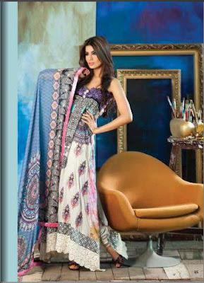 Sonam Kapoor Embroidered Lawn Collection 2012 By Firdous Linen