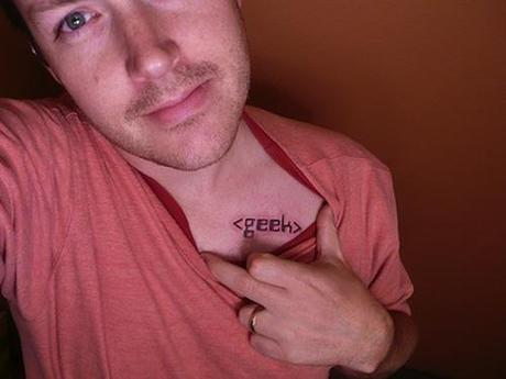 Techie Looks Hot with a Geek Tattoo Techie Looks Hot with a Geek Tattoo