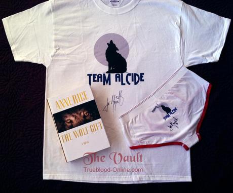 Charity Auction of Team Alcide apparel signed by Joe Manganiello and ‘The Wolf Gift’ signed by Anne Rice