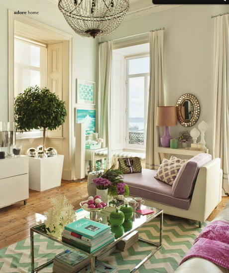 Not to be missed:  A feminine glamorous apartment in a historic art noveau building