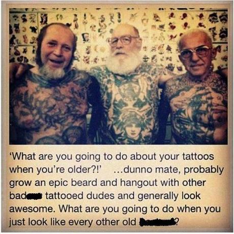 Old Yanks with Tattoos Old Tattooed Yanks Chilling Out