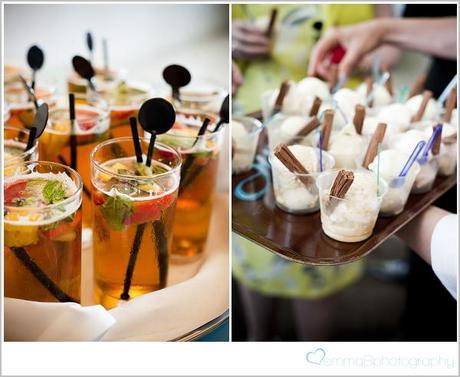 An art deco wedding with Pimms and ice cream