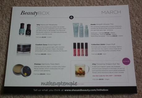 Product Reviews: Beauty Box: She Said Beauty : So What’s Inside the Said Beauty February BOX