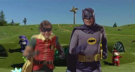 Batman And Robin Running Away From Shit