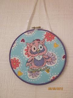 Embroidered Fabric Hoop Art