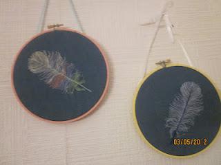 Embroidered Fabric Hoop Art