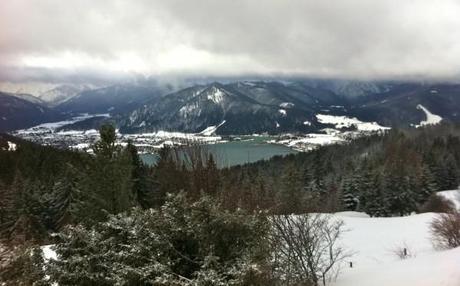 winter hiking german alps view