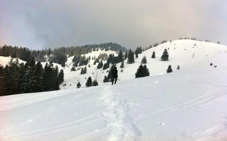 winter hiking german alps own path