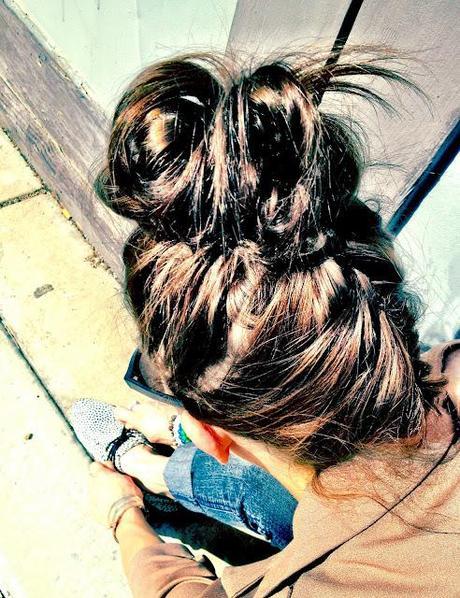 upside down braided bun