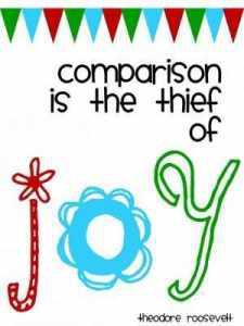 Comparison: The Thief of Joy? (Blog Hop)