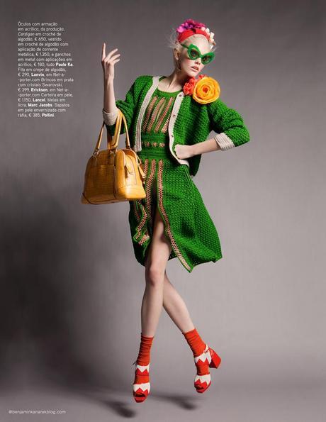Dani Seitz in Candy Colour photographed by Benjamin Kanarek for VOGUE Portugal, April 2012